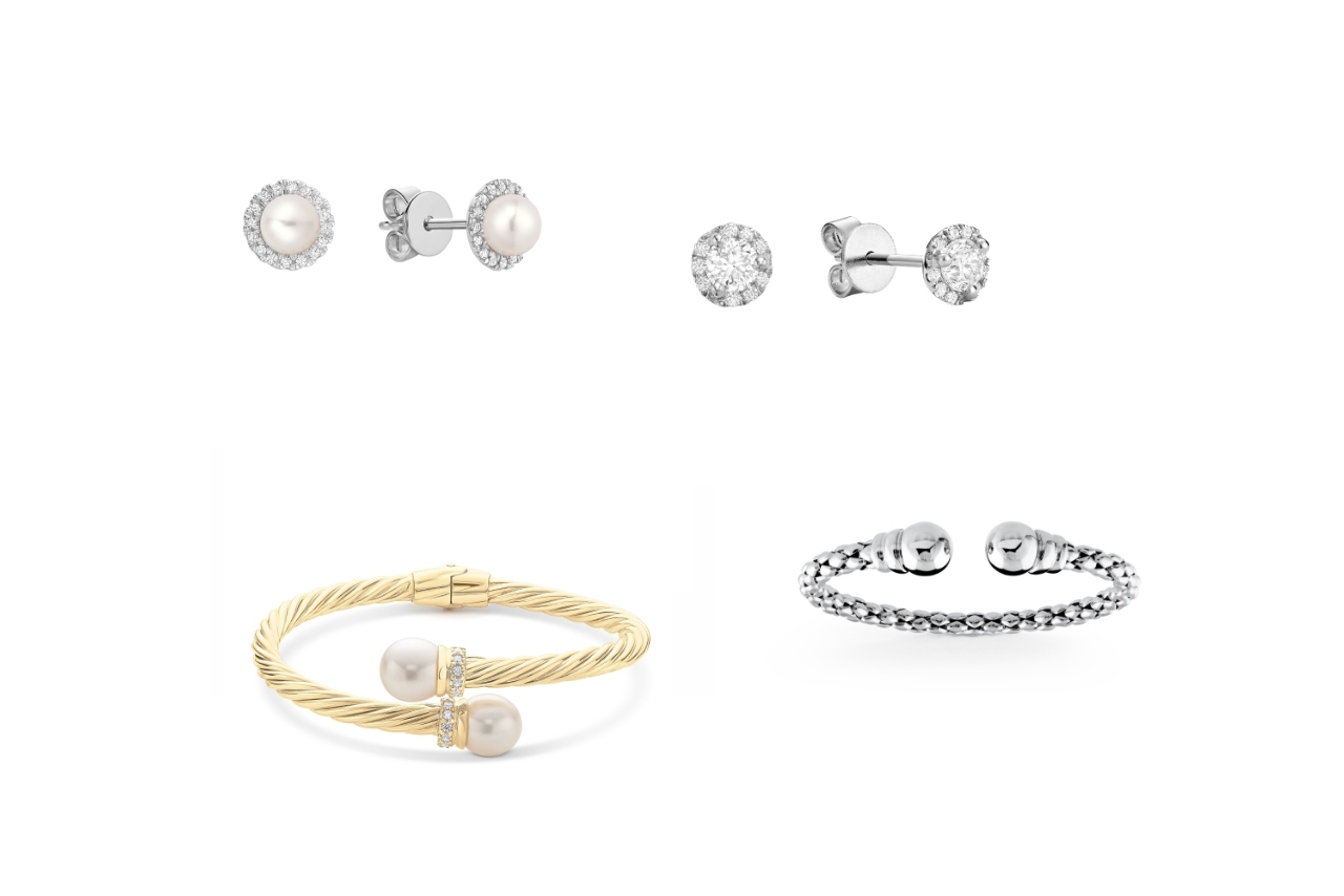 Pearl and diamond jewellery available at Damiani Jewellers