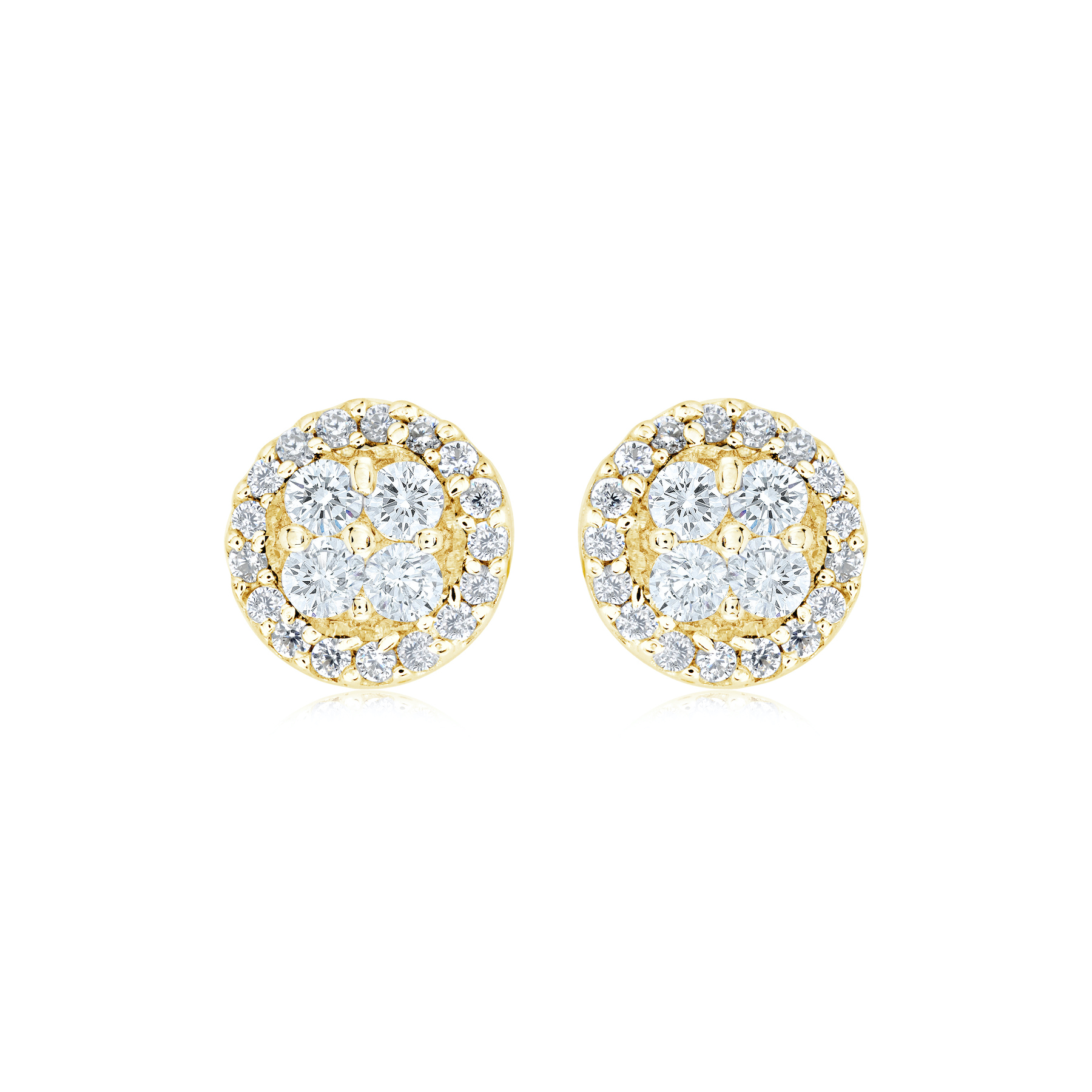 Miss Mimi Round Silver Stud Earrings 13-021879-02