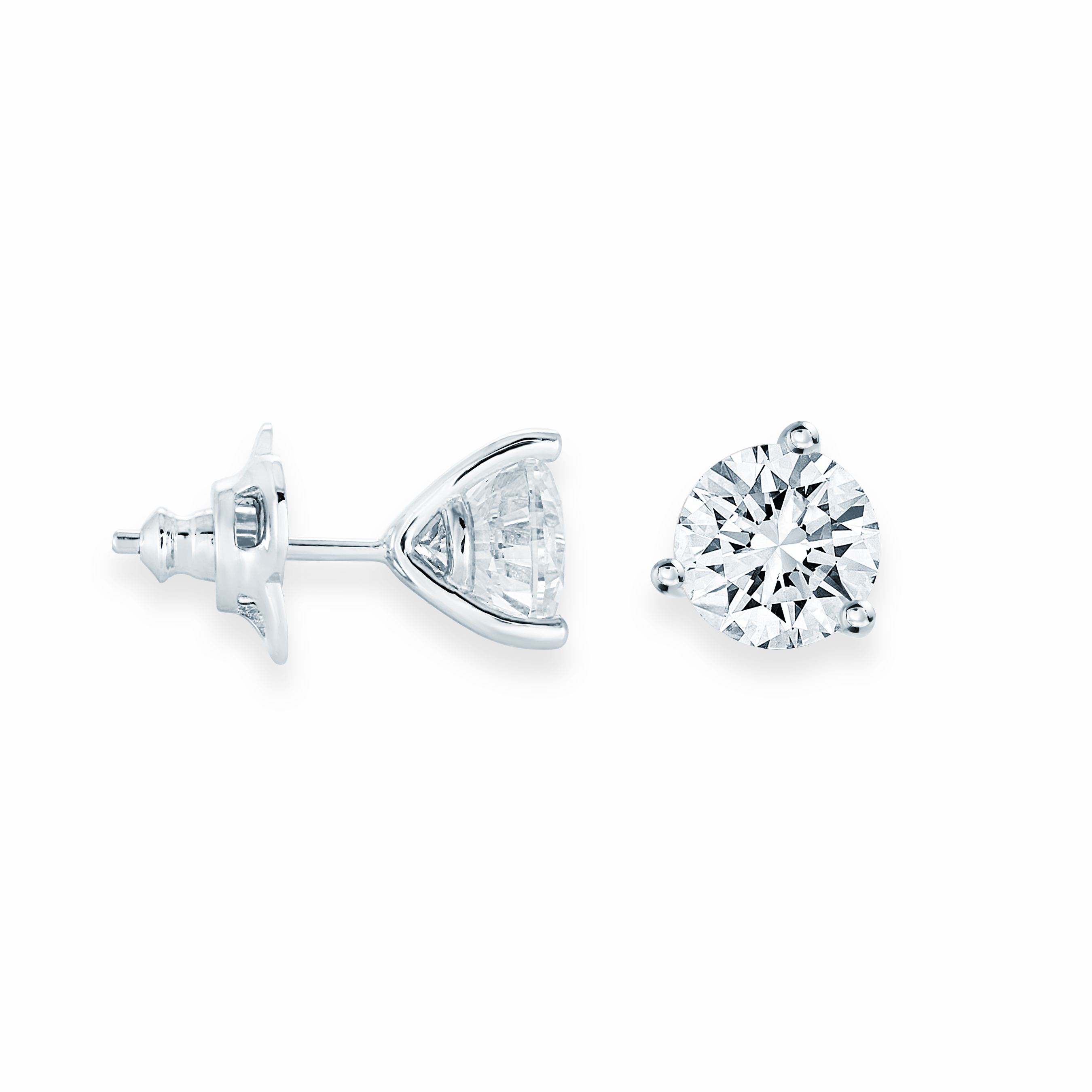 Miss Mimi Silver Stud 2ct CZ Earrings 13-142797-01