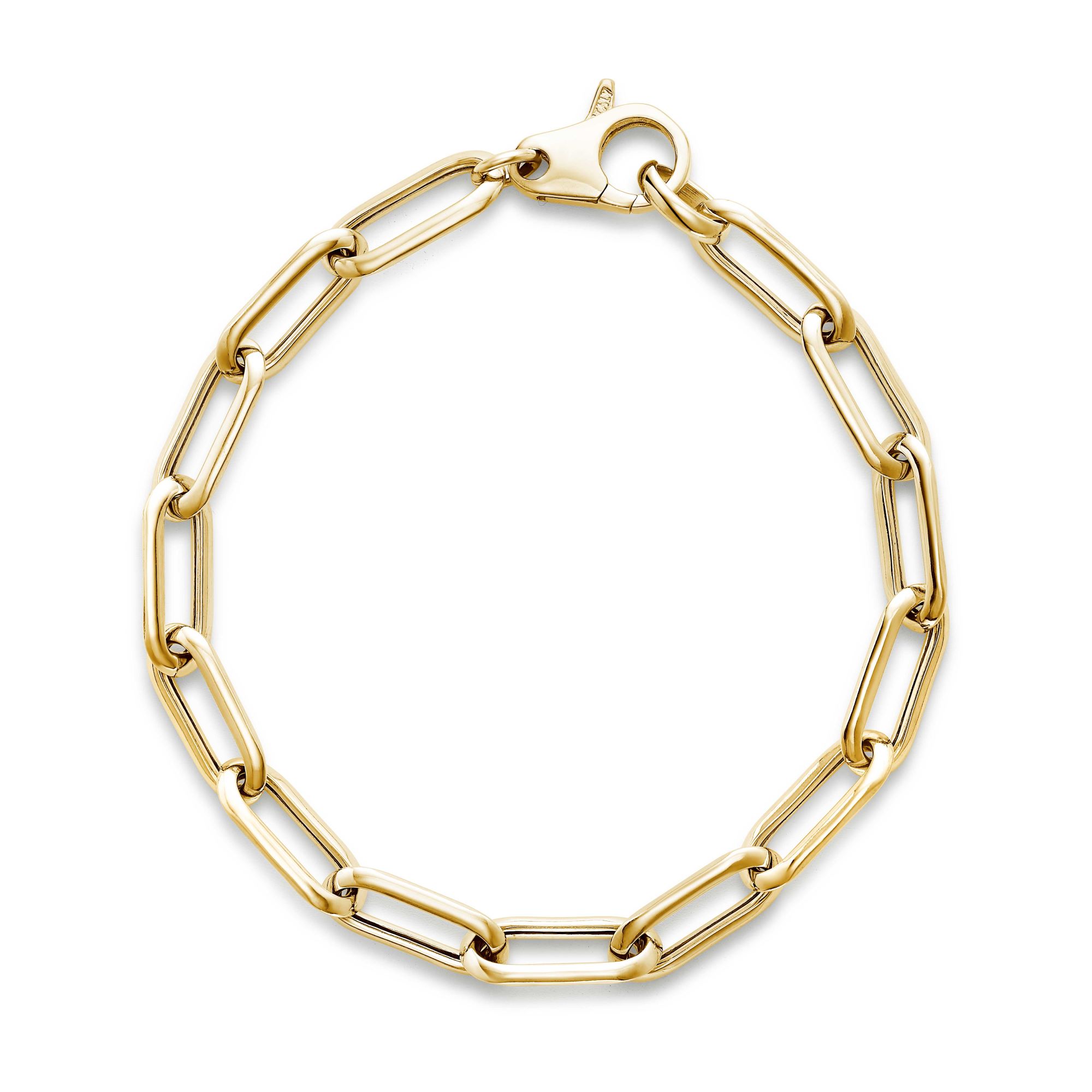 MYne－EX.BRACELET 02 Men's Two-Tone U.S. Marine Corps Link Bracelet Adorned With