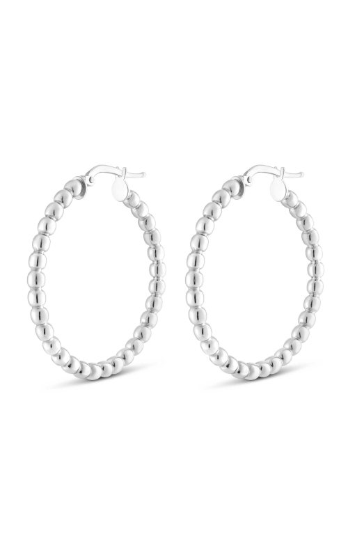 Miss Mimi Silver Bead Hoop Earrings 13-403708-01