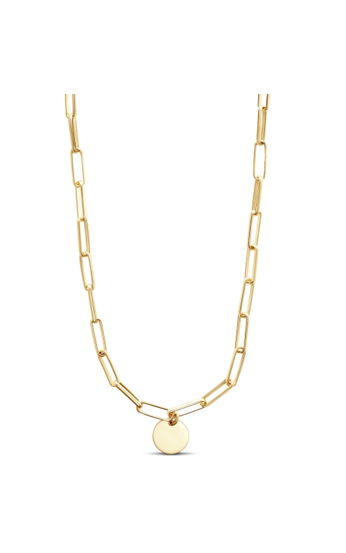 Miss Mimi Silver Paper Clip Necklace 04-403614-02-DI-L16