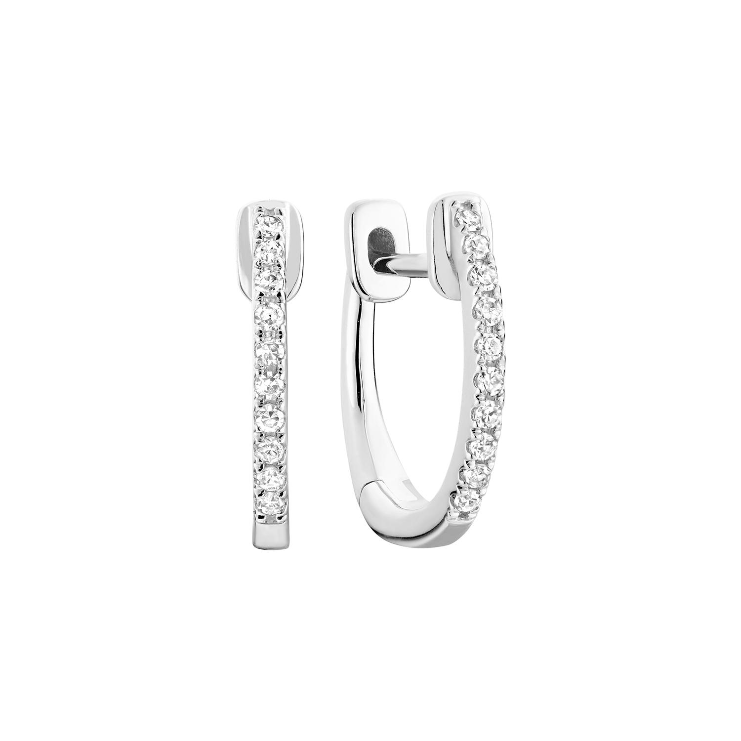 RNB Diamond Huggie Hoop Earrings 13-040080