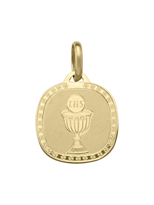 Tecimer 18 Karat Yellow Gold Communion Pendant N1810-18Y Tecimer 18 Karat Yellow Gold Communion Pendant N1810-18Y