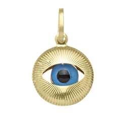 Tecimer 18 Karat Yellow Gold Evil Eye Pendant N6719-18Y thumbnail 1