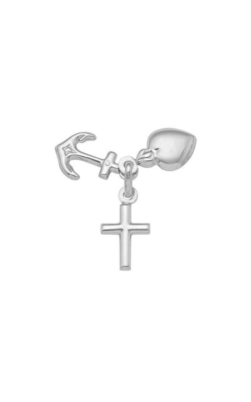 Tecimer 18 Karat White Gold Faith, Hope, Charity Pendant N6726W-18W