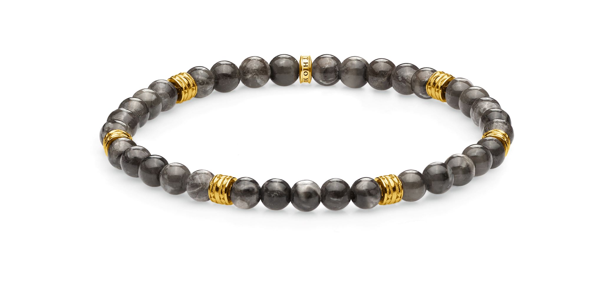 Thomas Sabo Grey Marble Beaded Bracelet A1926-413-5 Thomas Sabo Grey Marble Beaded Bracelet A1926-413-5