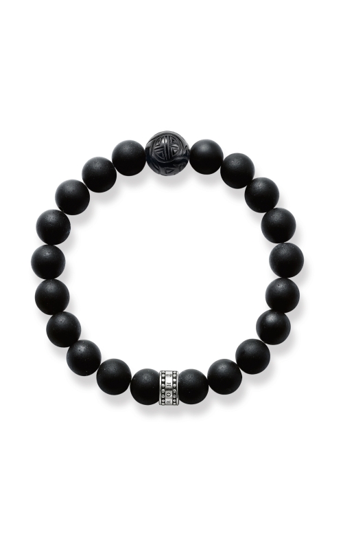 Thomas Sabo Black Obsidian Beaded Bracelet A1085-023-11