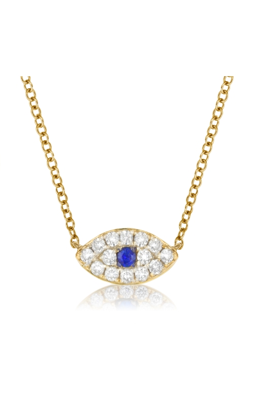 Miss Mimi Silver Evil Eye Necklace 04-143188-02BS